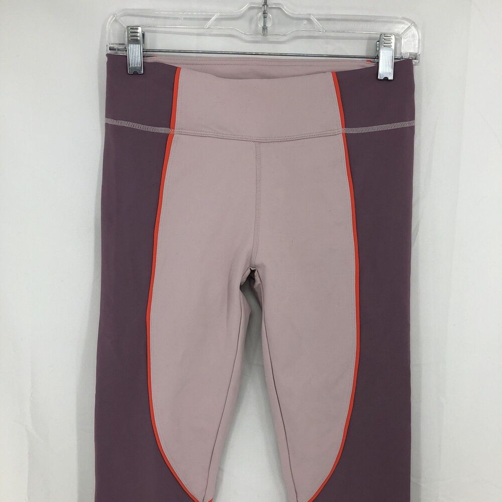 Fabletics Jessica Leggings Purple Pink High Waist Color Block Small NWT